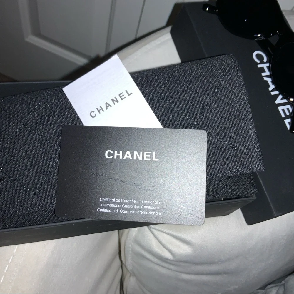 CHANEL Black Cat-Eye Sunglasses with Dark Lenses GORGEOUS